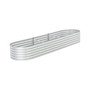 Garden Raised Bed 126"x31.5"x17.3" Galvanized Steel Silver
