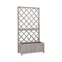 Garden Trellis Planter Gray 27.6"x11.8"x53.1" Solid Firwood
