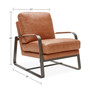 Jollene 27" Leather Accent Chair, Created for Macy's