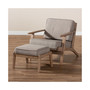 Furniture Sigrid Mid-Century Modern Armchair and Ottoman Set