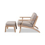 Furniture Sigrid Mid-Century Modern Armchair and Ottoman Set