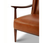 Jollene 29" Leather Winged Accent Chair, Created for Macy's