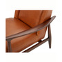 Jollene 29" Leather Winged Accent Chair, Created for Macy's