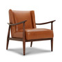Jollene 29" Leather Winged Accent Chair, Created for Macy's