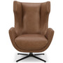 Adney 31" Leather Swivel Accent Chair, Created for Macy's