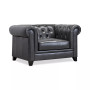 Ciarah Chesterfield Leather Chair, Created for Macy's