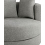 Elizabeth 38" Stain-Resistant Fabric Swivel Chair