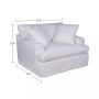 Brenalee 53" Performance Fabric Slipcover Chair and 1/2