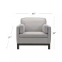Virton 40" Leather Chair, Created for Macy's