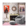 Boboli Velvet Chair and Ottoman Set
