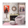Boboli Velvet Chair and Ottoman Set
