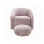Boboli Velvet Chair and Ottoman Set