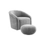 Boboli Velvet Chair and Ottoman Set