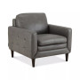 CLOSEOUT! Locasta 35" Tufted Leather Arm Chair, Created for Macy's