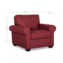 Orid 36" Leather Roll Arm Chair, Created for Macy's