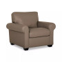 Orid 36" Leather Roll Arm Chair, Created for Macy's