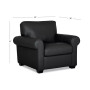 Orid 36" Leather Roll Arm Chair, Created for Macy's