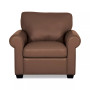 Orid 36" Leather Roll Arm Chair, Created for Macy's