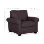 Orid 36" Leather Roll Arm Chair, Created for Macy's