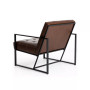 Modern Leatherette Accent Armchair with Frame, Set of 2, 29.25"