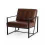 Modern Leatherette Accent Armchair with Frame, Set of 2, 29.25"