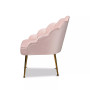 Furniture Cinzia Glam and Luxe Upholstered Seashell Shaped Accent Chair