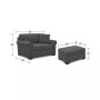 Astra 59" Fabric Chair Bed & 36" Fabric Storage Ottoman Set, Created for Macy's