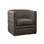 Capstone 29.5" Fabric Tufted Barrel Swivel Chair