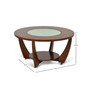 Rafael 39.5" Round Merlot Wood Cocktail Table with Casters