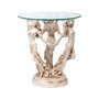the Muses Glass-Topped Sculptural Table