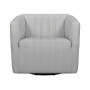 Aries Genuine Leather Swivel Barrel Chair