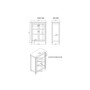 Savannah Pie Safe Cabinet, Ivory with Natural Wood Top