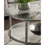 Brookford Metal and Glass Round Cocktail Table