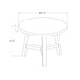 30 inch Round Coffee Table in Faux White Marble and Acorn