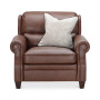 Marick 41" Leather Roll Arm Chair, Created for Macy's