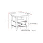 Warm Shaker Solid Wood End Table