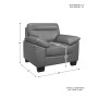 White Label Croydon 42" Leather Accent Chair