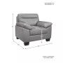 White Label Croydon 42" Leather Accent Chair