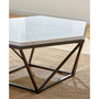 Corvus 36" Hexagonal Shape Marble Top Cocktail Table