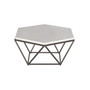 Corvus 36" Hexagonal Shape Marble Top Cocktail Table