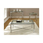 Nova 48" Glass and Chrome Cocktail Table