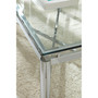 Nova 48" Glass and Chrome Cocktail Table