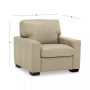 Ennia 36" Leather Armchair, Created for Macy's