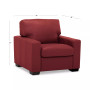 Ennia 36" Leather Armchair, Created for Macy's