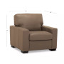 Ennia 36" Leather Armchair, Created for Macy's