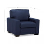 Ennia 36" Leather Armchair, Created for Macy's