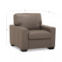 Ennia 36" Leather Armchair, Created for Macy's