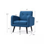 Mid Century Accent Chair Fabric Arm Chair Single Sofa