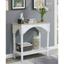 Farmhouse 15" Medium Density Fiberboard, Wood Single Shelf Console Table