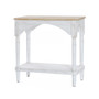 Farmhouse 15" Medium Density Fiberboard, Wood Single Shelf Console Table
